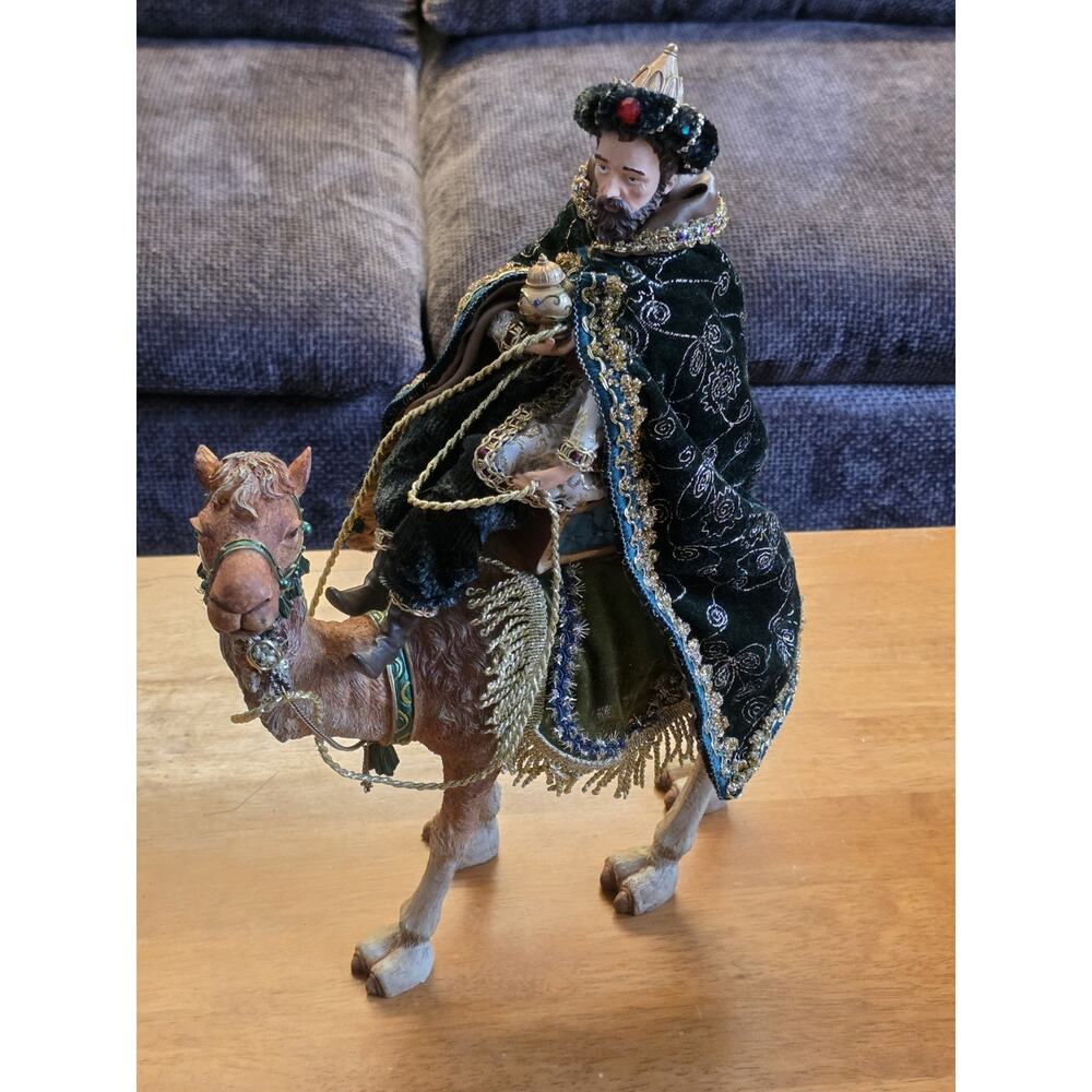 Nativity Renaissance King on Camel 18" inches tall Vintage Large Wise Men 56